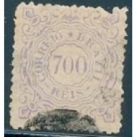 I-68 - 1888 - TIPOS CIFRA - 700 RÉIS - VIOLETA - CARIMBO FORTE MAS PEQUENO E LIMPO