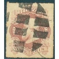 I-31 - DOM PEDRO II - "PERCÉ" - 20 RÉIS - CASTANHO LILÁS - CARIMBO MUDO - CHARNEIRA  - 1876