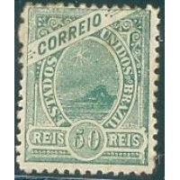 R-101 - NOVO - MADRUGADA REPUBLICANA - TIPOS ANTERIORES - 50 RÉIS - VERDE - GOMADO - CHARNEIRA - RHM R$ 625,00 (125 UFs X 5,00)