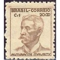 R-475 - NETINHA - FILIG "CORREIO*BRASIL - VERTICAL (Q) - DENTEAÇÃO 11 - SEM TRAÇOS - Cr$ 20,00 - ALMIRANTE MAURITY - CASTANHO - NOVO - SEM GOMA - RHM R$ 500,00 (100 UFs X 5,00)
