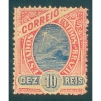 R-081A - 1896 - MADRUGADA REPUBLICANA - 10 RÉIS TIPOGRAFADO - DENT. 13 - NOVO - SEM GOMA - CHARNEIRA - RHM R$ 625,00 (125 UFS X R$ 5,00)