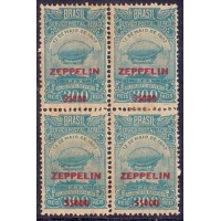 Z-11/11A  - SERVIÇO AÉREO ZEPPELIN - 5$000 (3 SELOS Z-11 E UMA VARIEDADE Z-11A) - QUADRA - NOVA - GOMADA - COMEÇANDO ABRIR - RHM R$ 1150,00 (230 UFs X 5,00)