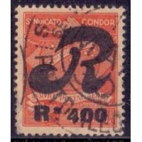 K-09 - CONDOR - SELOS PARA TAXA DE "REGISTRO" SOBRECARGA PRETA - CARIMBADO - SEM GOMA - RHM R$ 800,00 (160 UFs X 5,00) 