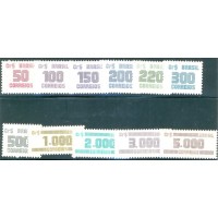 R-633/643 - 1985/86 - TIPO "CIFRAS" - SÉRIE COM 11 SELOS MINT - GOMADOS - RHM R$ 33,00 (6,60 UFs X R$ 5,00)