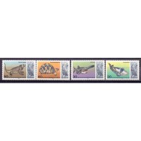 ALEMANHA BERLIN - Y 514/17 (1977) - ÁQUARIO DO ZOO DE BERLIN - PEIXES E TARTARUGA - SÉRIE 4 SELOS MINT 