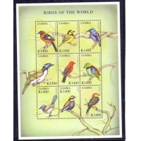 ZAMBIA  - 1080/88 AVES NOS GALHOS - 2000