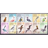 TURKS-CAICOS - Y 379/90 (1977) - SÉRIE CORRENTE - AVES DUVERSAS - SÉRIE 12 SELOS MIN