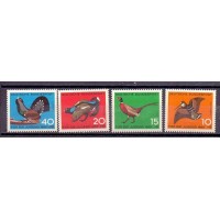 ALEMANHA FEDERAL - Y 330/333 (1965 ) PRÓ JUVENTUDE - AVES DIVERSAS - SÉRIE 4 SLOES MINT 
