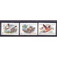 RUSSIA - Y 5641/5643 (1989) FAUNA: PATOS E GANSO - SÉRIE 3 SELOS MINT