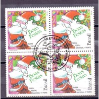 C-1827 -1992 - NATAL - CF - PRIMEIRO PORTE NACIONAL VIGENTE - PAPAI NOEL - LINDA  QUADRA - CARIMBO CBC - GOMADA - RHM R$ 75,00 (15 UFs X 5,00)