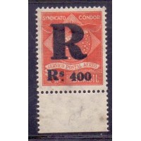 K-08 - SELOS PARA TAXA DE "REGISTRO" - SOBRECARGA PRETA - 400/10.000 RÉIS - NOVO - GOMADO - CHARNEIRA - RHM R$ 400,00 (80 UFs X R$ 5,00)