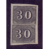 I-13 - 1850 - VERTICAL - 30 RÉIS - PAR VERTICAL -  NOVO - COM ÓTIMAS MARGENS - LINDA COR