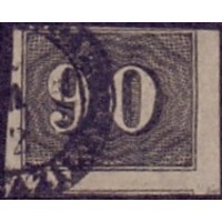 I-15 - 1850 - VERTICAL - 90 RÉIS - CARIMBO CORREIO GERAL DA CORTE PEQUENO COM BRAZIL