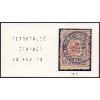 R-079 - CARIMBADO - ALEGORIA DA REPÚBLICA - TINTUREIRO - COM LINDO CARIMBO PETROPÓLIS (TARDE) QUASE COMPLETO