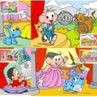 MAX-167/170 - 1993 - TURMA DA MÔNICA - OLHO DE BOI  - C-1851/1854 - CARIMBO CBC - RHM 24 UFs