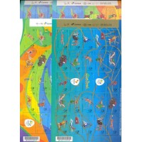 2015 – MODALIDADES JOGOS OLÍMPICOS RIO 2016 - Conjunto completo composto por 4 folhas (1 folha de cada): C-3419/3438 (20 selos), C-3465/3484 (20 selos), C-3510/3534 (25 selos) e C-3539/3568 (30 selos) – MINT (perfeitas) – RHM 410 UFS