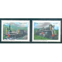 C-2488/2489 - MINT - 2002 - TRENS ANTIGOS: MARIA FUMAÇA - NOVOS - GOMADOS