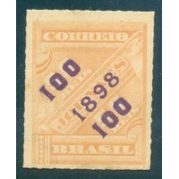 R-114 - SELOS "JORNAIS" DE 1889 - SOLBRESTAPADOS - VIOLETA/PALHA COM SOBRECARGA PRETA - NOVO - SEM GOMA - CHARNEIRA - RHM R$ 30,00 (6 UFs X R$ 5,00)