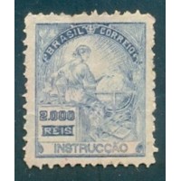 R-207 - 1921/28 - SÉRIE VOVÓ - FILIGRANA CASA DA MOEDA (D) - 2000  RÉIS - NOVO - SEM GOMA - CHARNEIRA - RHM R$ 375,00 (75 UFs X R$ 5,00)