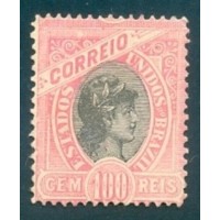 R-084D - 1894 - MADRUGADA REPUBLICANA - 100 RÉIS - PAPEL GESSADO - DENT.13 - NOVO - SEM GOMA - RHM R$ 975,00 (195 UFS X R$ 5,00)