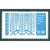 C-0492Y - 1963 - MARMORIZADO - MINT - GOMADO - CAMPANHA MUNDIAL CONTRA A FOME
