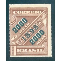R-124 - SELOS JORNAIS DE 1889 - SOBRESTAMPADOS - NOVO - SEM GOMA - 2000 /1000 RÉIS - RHM R$ 400,00 (80 UFs X R$ 5,00)