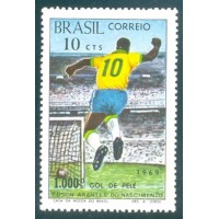 C-0658 - 1969 - MILÉSIMO GOL DE PELÉ - NOVO - GOMADO