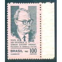 C-0538Y - 1965 - VISITA DO PRESIDENTE DA ITÁLIA - MINT- MARMORIZADO - GOMADO
