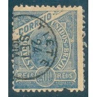 R-103 - 1902/05 - MADRUGADA - MARGENS GRANDES -  200 RÉIS - CARIMBO TIETE EM 24 DE SETEMBRO DE 1984 - SEM GOMA 