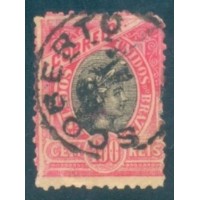 R-084 - 1894 - MADRUGADA REPUBLICANA - 100 RÉIS - COR ROSA - CARIMBADO - SEM GOMA 
