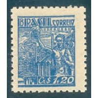 R-486 - FILIGRANA - CORREIO*BRASIL - COM TRAÇOS VERDES - Cr$ 1,20 - SIDERURGIA - AZUL ESCURO - NOVO - GOMADO - RHM R$ 375,00 ( 75 UFs X 5,00 )