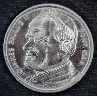 MEDALHA COMEMORATIVA VISITA PAPA JOÃO PAULO II SANTUÁRIO DE NOSSA SENHORA APARECIDA 1980 - AÇO INOXIDÁVEL – EFIGIE PAPA E EFIGIE DA PADROEIRA DO BRASIL
