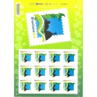 PB-002 - 2013 - MINT - BRASILIANA - LOGO 2 - RIO DE JANEIRO - FOLHA - LOGO ANTIGO DOS CORREIOS - RHM: 240 UFS