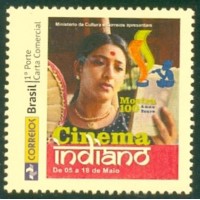 PB-006- 2014 - MINT - 100 ANOS DO CINEMA INDIANO - RHM R$ 35,00 (7 UFS X R$ 5,00) - SELO PERSONALIZADO COM LOGO ANTIGA DOS CORREIOS