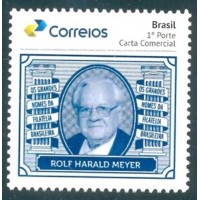 PB-164 - 2020 - SELO PERSONALIZADO OS GRANDES NOMES DA FILATELIA BRASILEIRA/ROLF HARALD MEYER, GOMADO - MINT
