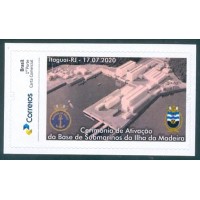 PB-172 - 2020 - SELO PERSONALIZADO CERIMÔNIA DE ATIVAÇÃO DA BASE DE SUBMARINOS DA ILHA DA MADEIRA, AUTOADESIVO - MINT