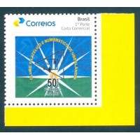 PB-073 - 2017 - LOGO ECT - MINT - SELO PERSONALIZADO - 50 ANOS DO CLUBE FILATÉLICO E NUMISMÁTICO DE UBERLÂNDIA