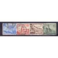 ALEMANHA REICH - Y 663/666 (1940) FEIRA DE PRIMAVERA - EDIFICIOS - SÉRIE 4 SELOS USADOS