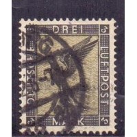 ALEMANHA REICH - Y Ae 34 (1920) ÁGUIA - 3 m. PRETO E OLIVA - SELO USADO DE UMA SÉRIE DE 8