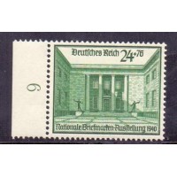 ALEMANHA REICH - Y 667 (1940) 2ª EXPOISÇÃO FILATÉLICA DE BERLIN - 24p+76p VERDE - PÁTIO DA NOVA CHANCELARIA - SELO MINT BELÍSSIMO