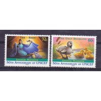 ONU NEW YORK - Y 708/09 (1996)  + 50 ANOS DA UNICEF - SÉRIE 2 SELOS MINT 