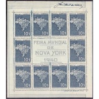 BL-006A - 1940 - FEIRA NOVA IORQUE - NOVO - PERFEITO - EMITIDO SEM GOMA - ASSINATURA À DIREITA - RHM R$ 4.000,00 (800 UFS x R$ 5,00)