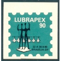 BRASIL - 1990 - ETIQUETA DE PROPAGANDA DA EXPO-LUBRAPEX 90 - NOVO - GOMADO