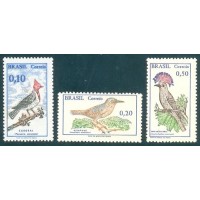 C-0601/602 + 642 - 1968 + 1969 - PÁSSAROS BRASILEIROS + CARDEAL - NOVOS - SEM GOMA 