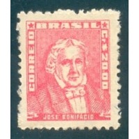 R-510a/23d - 1958 - FILIGRANA "BRASIL*CORREIO" - JOSÉ BONIFÁCIO - TIPO III - VERMELHO ESCARLATE - NOVO - SEM GOMA - RHM R$ 45,00 (9 UFs X 5,00)