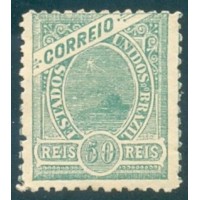 R-109A - 1905/07 - FILIGRANA CORREIO FEDERAL- DENT. 11.5 - 50 RÉIS - NOVO - SEM GOMA - RHM R$ 1.200,00 (240 UFs X 5,00)