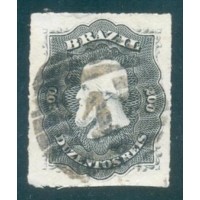I-35 - 1876 - DOM PEDRO II - PERCÊ - 200 RÉIS - SELO - CARIMBO Nº 1