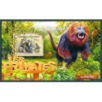 TOGO - FAUNA - MACACOS - BLOCO COM 1 SELO