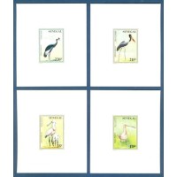 SENEGAL - FAUNA - AVES - 4 PROVAS DE LUXO