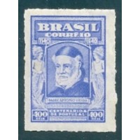 C-0161 - 1941 - 8º CENTENÁRIO DA INDEPENDÊNCIA E 3º DA RESTAURAÇÃO DE PORTUGAL - PADRE VIEIRA - FILIGRANA CORREINHO (N) - NOVO - SEM GOMA 